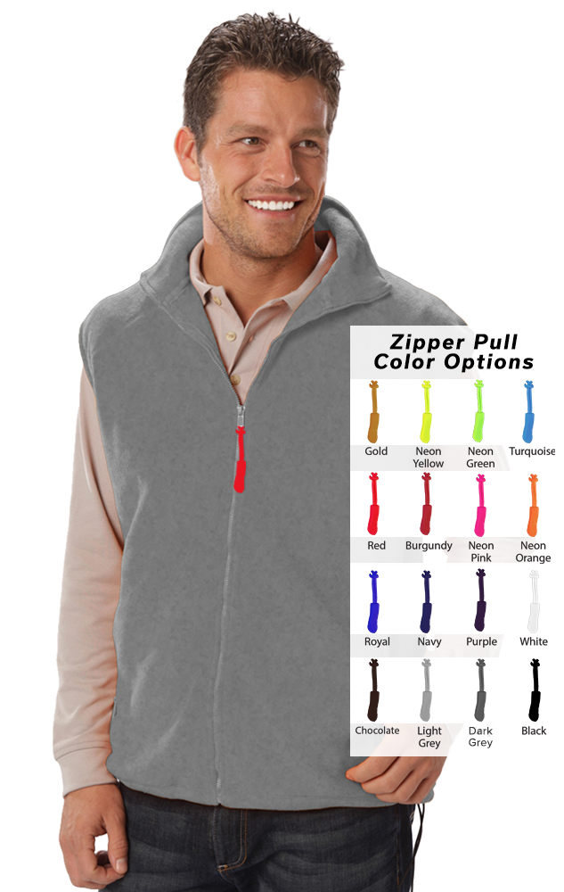 Custom Zipper Pull Polar Fleece Vest 17