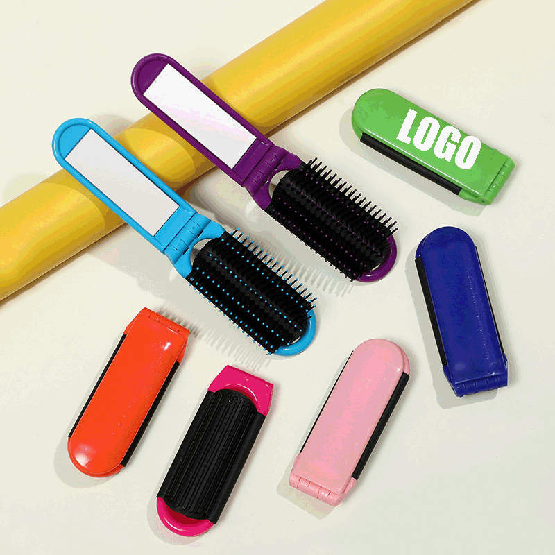 Travel Brushes for Hair/Foldable Hair Brush Compact Hair Brush Pocket Folding with Mirror 1