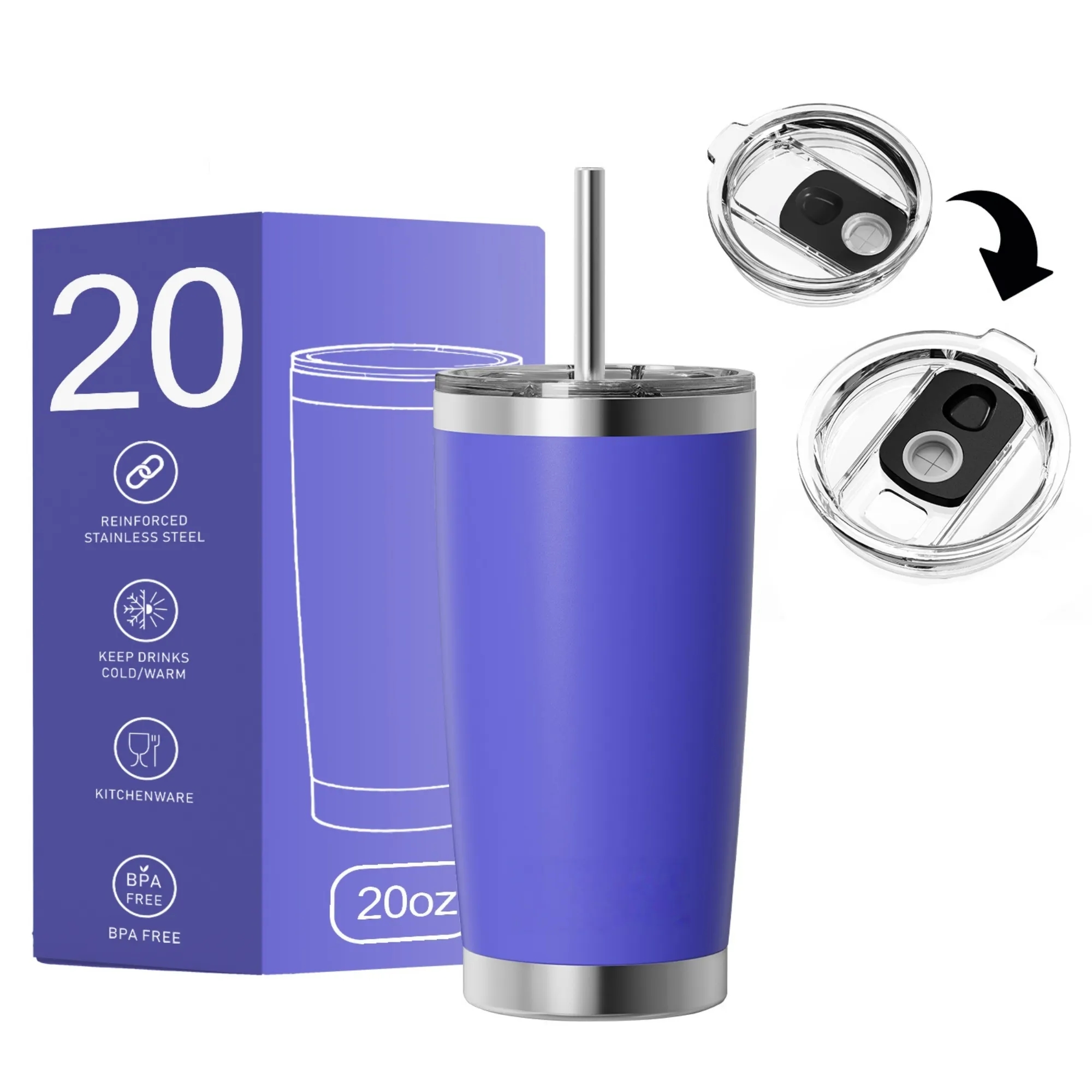20 oz Vacuum Insulated Stainless Steel Tumbler 2