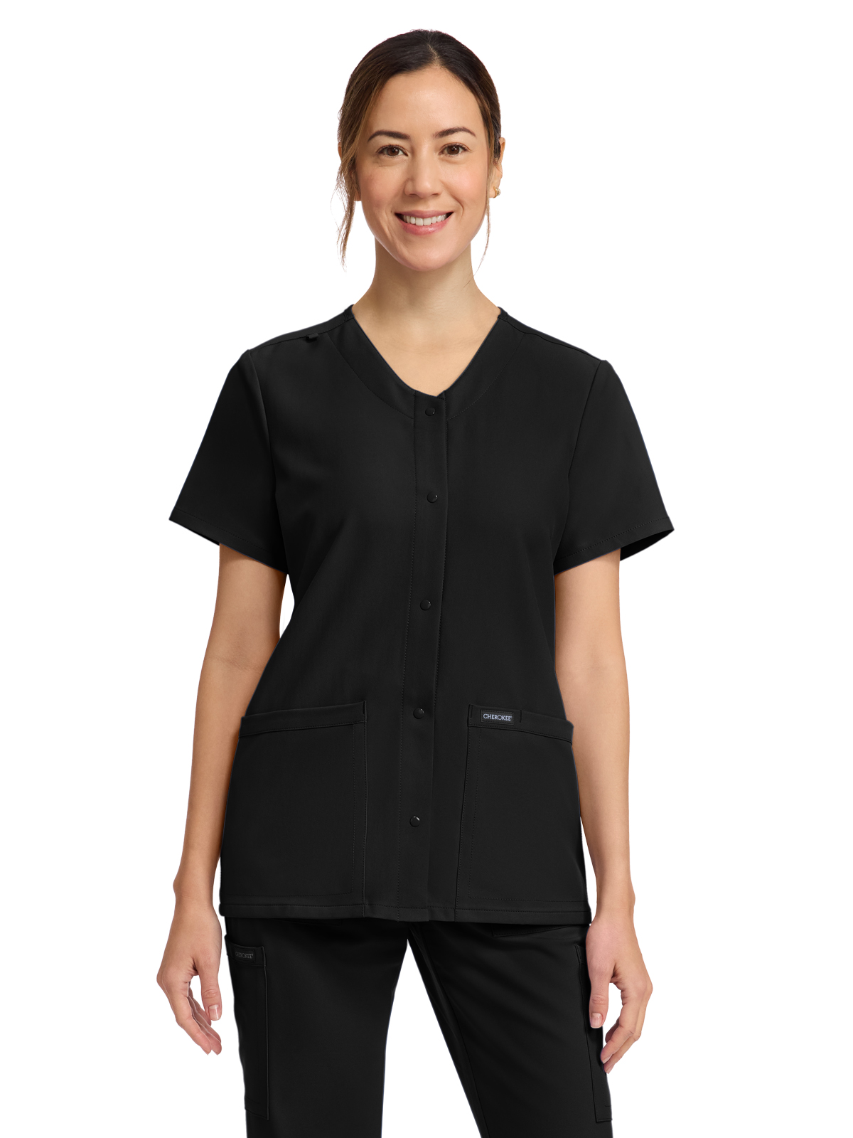 Cherokee - WW Originals Ultra - Women's 2-Pocket Snap-Front Top 7