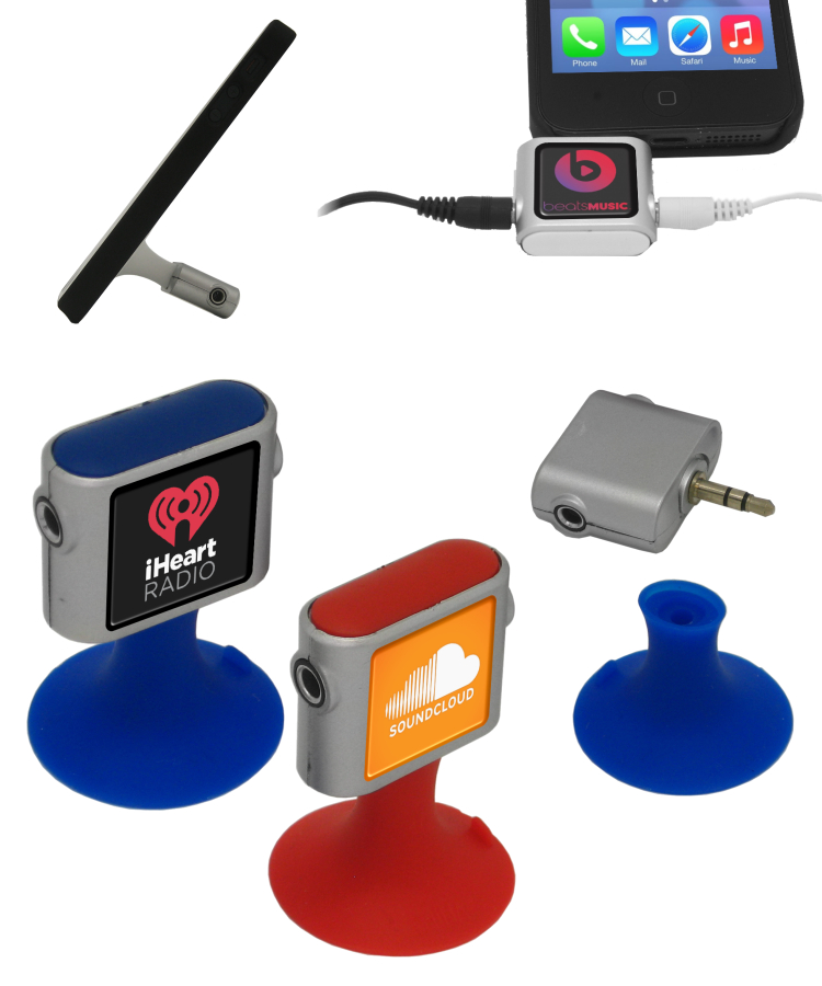 Phone Stand w/Headphones Splitter - Full Color 2