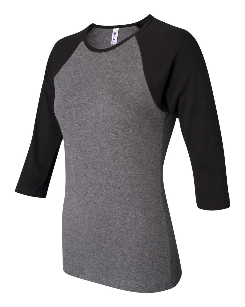 Women's 1X1 Baby Rib Raglan Three-Quarter Sleeve Tee - 2000 17