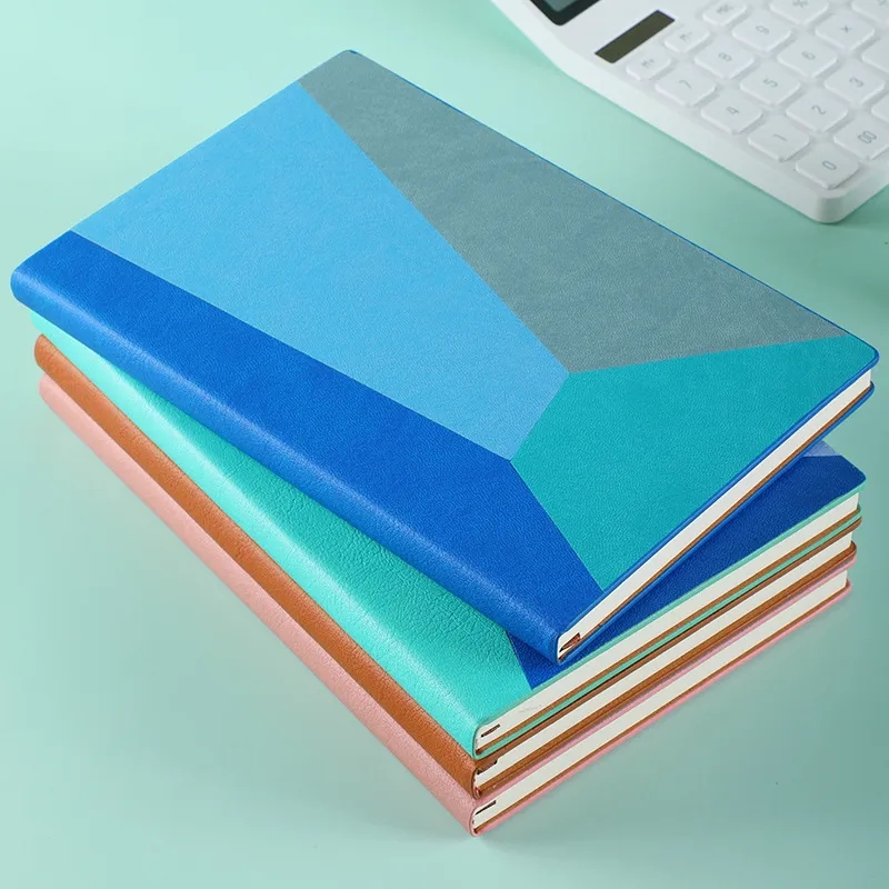 Stitching Color Geometric Figure Cover A5 Notebook 3