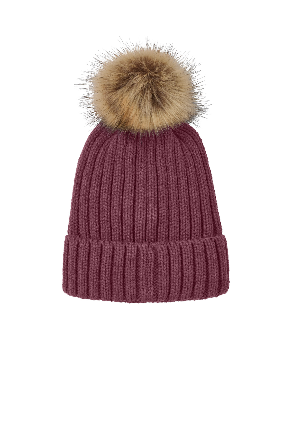 Port Authority Faux Fur Pom Beanie C990 2