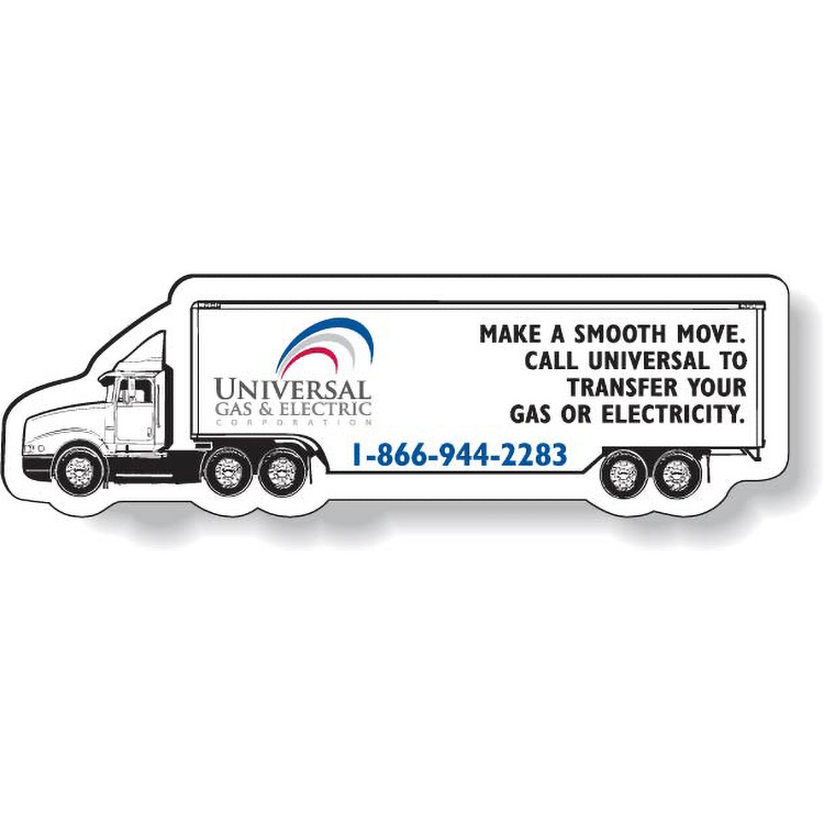 Stock 18-Wheeler Magnet .020,Full Colour Digital, White Vinyl Topcoat