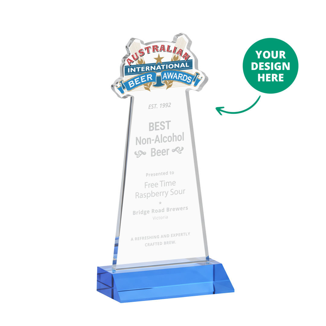 EdgeCraft Award on Mitered Base - Sky Blue (via Ocean)