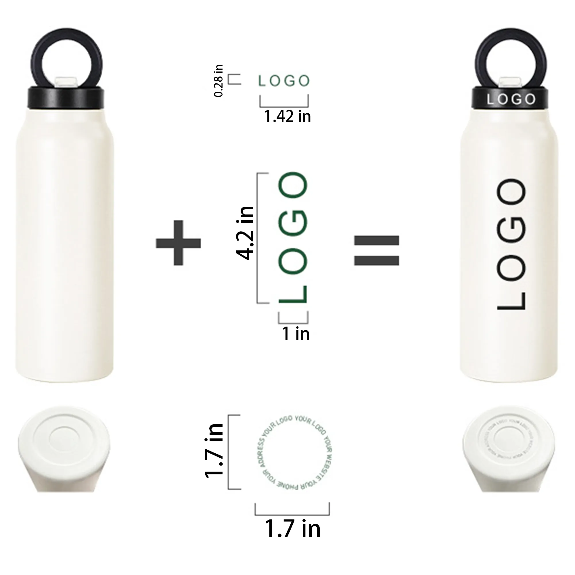 MOQ50 24oz Insulated Water Bottle With Magnetic Phonr Holder 1