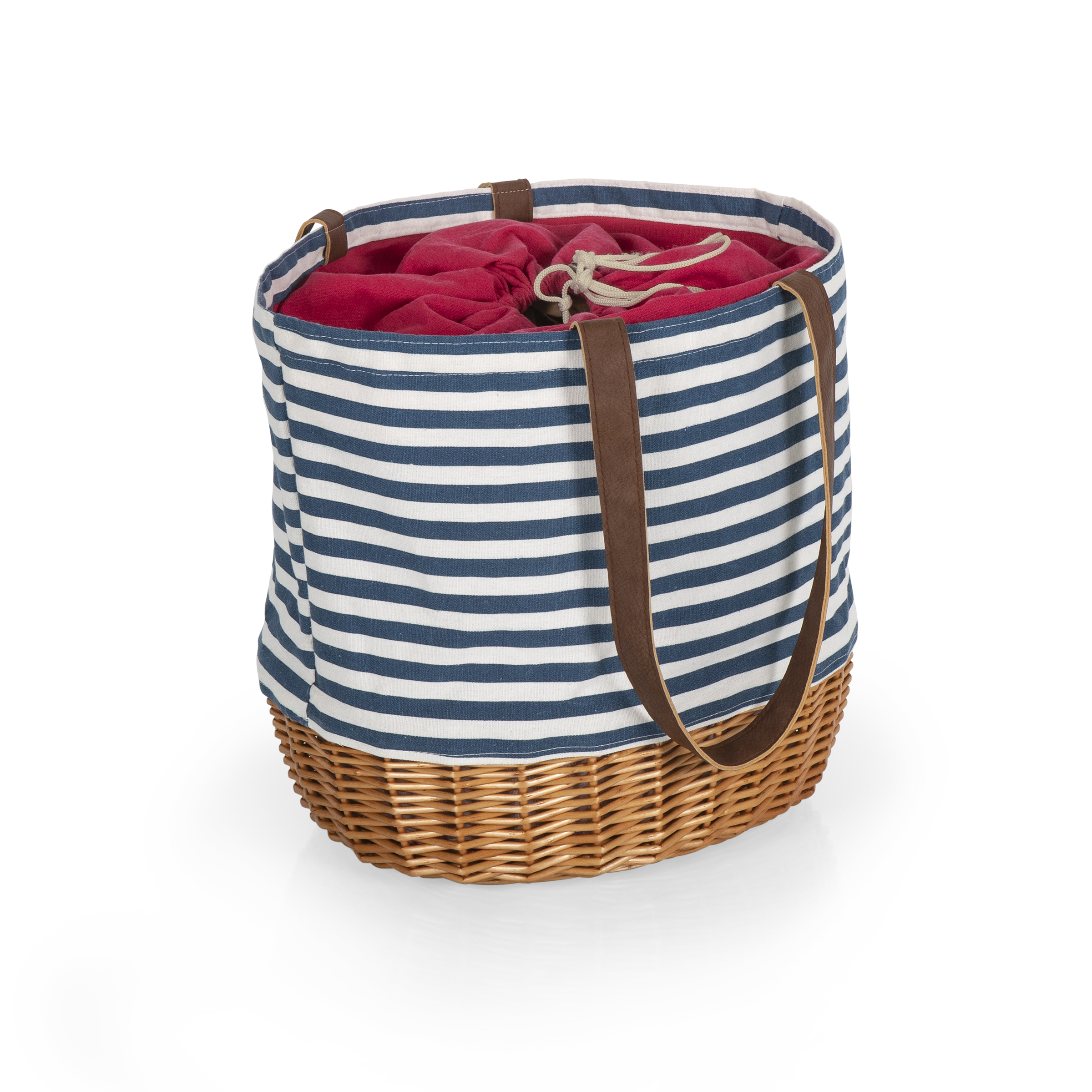 Coronado Canvas and Willow Basket Tote 24