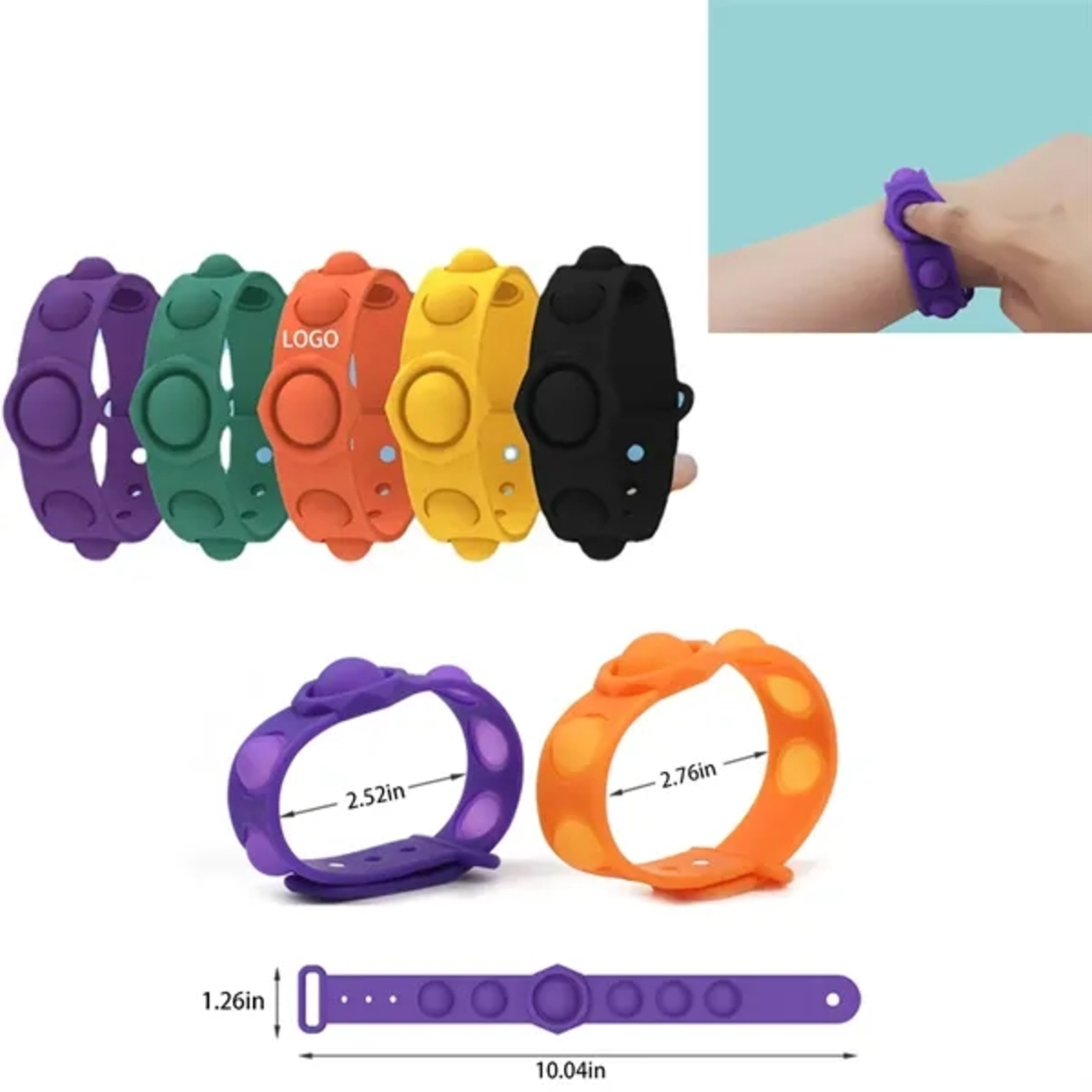 Educational Decompression Silicone Sports Bracelet 2