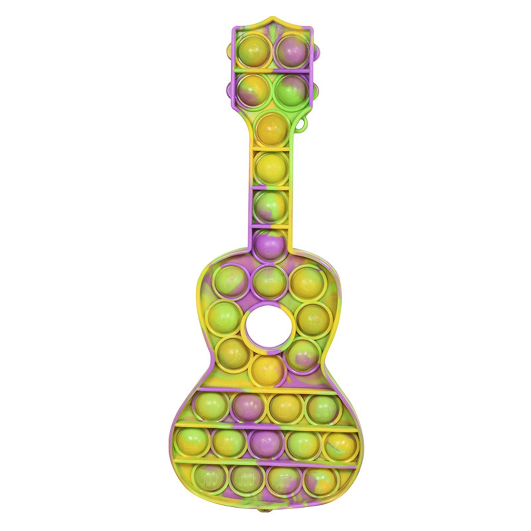 Guitar Shape Full Color Print Push Pop Bubble Fidget Toy 8
