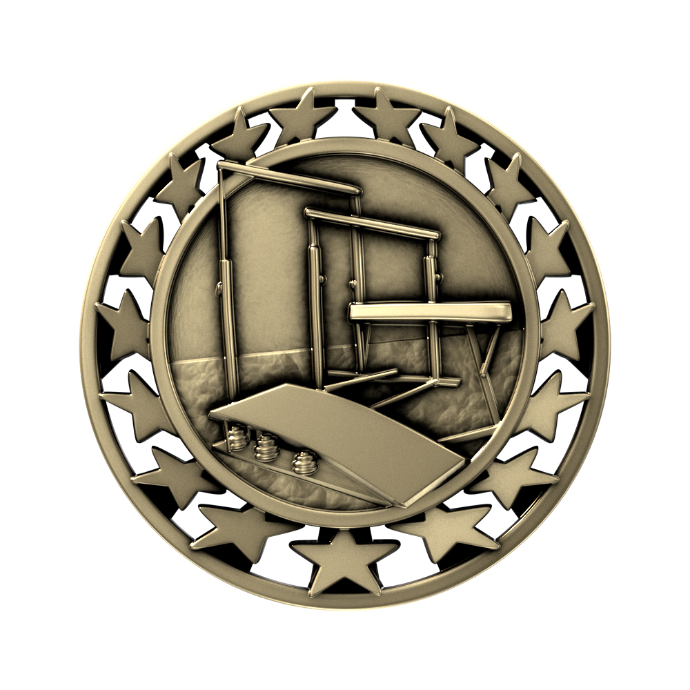 Gymnastics Star Medallion (2-1/2") 6