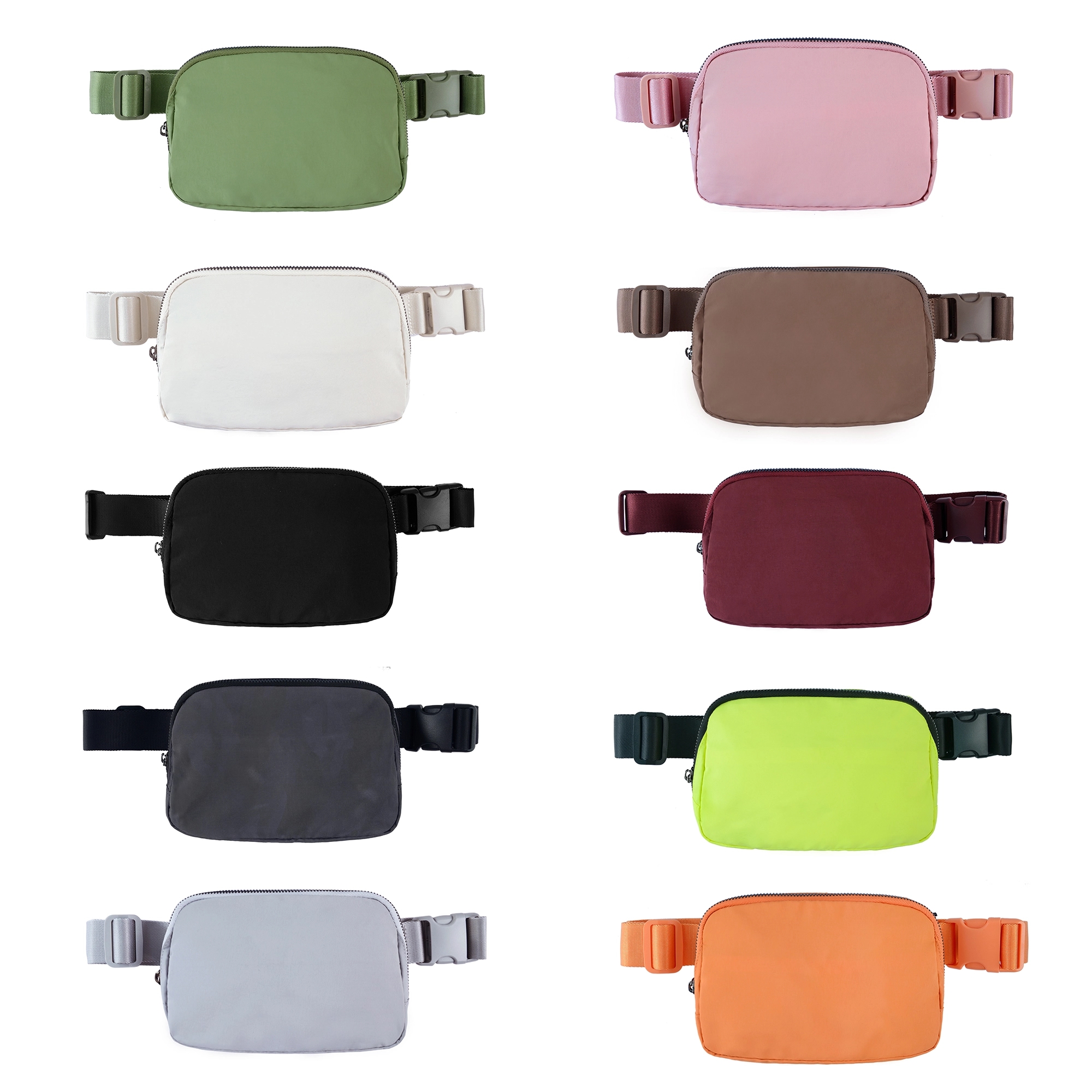 Waterproof Nylon Fanny Pack With Zipper 3