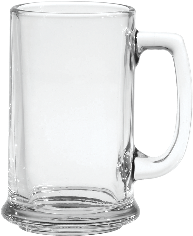 15 oz. Glass Tankard - Deep Etched 9