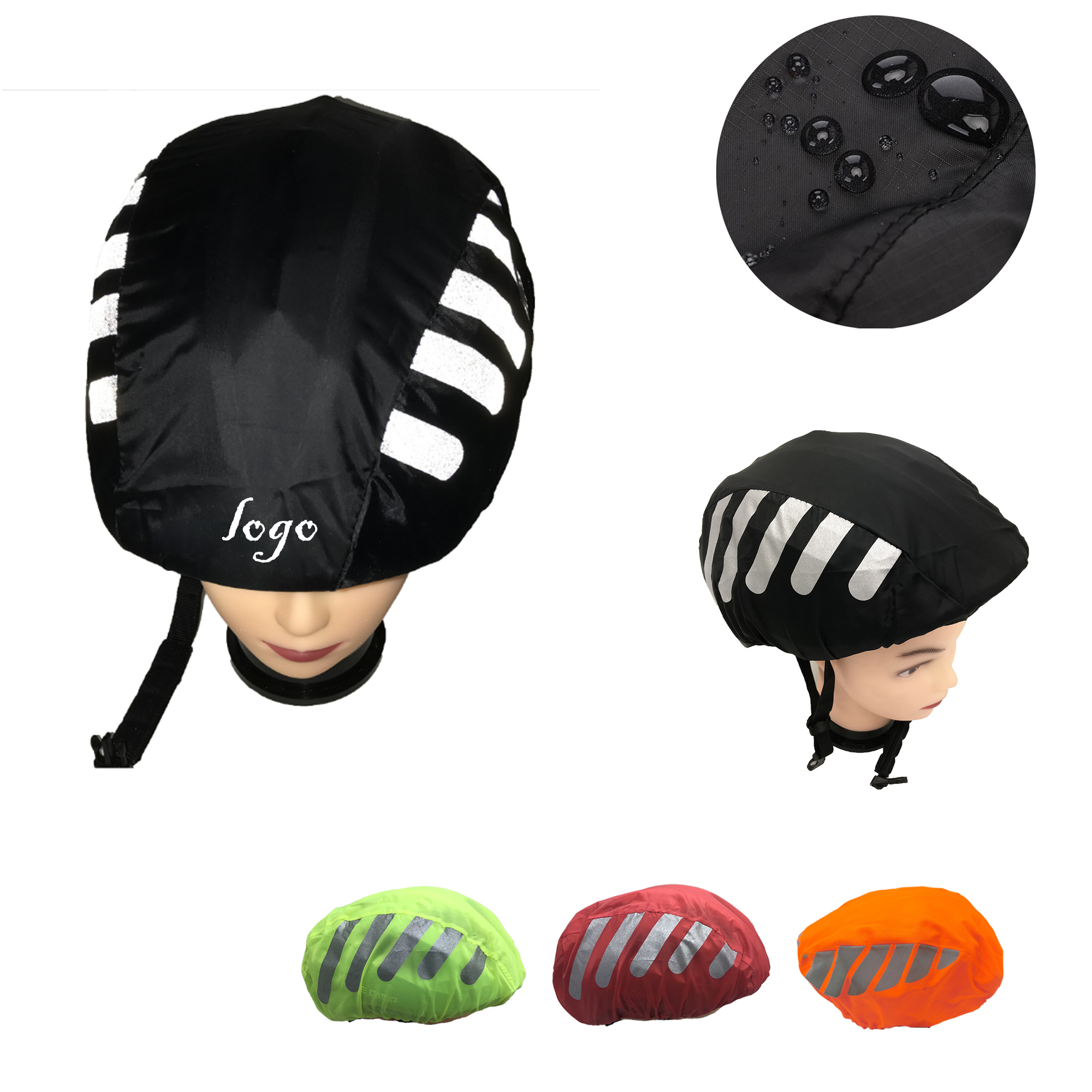 MOQ50 Reflective Waterproof Cycling Helmet Cover 5