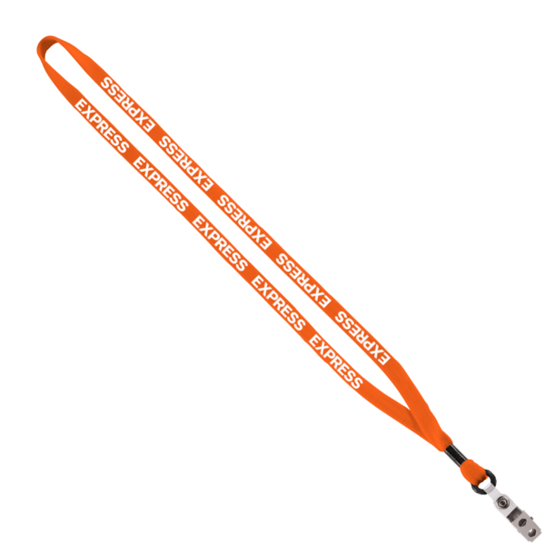 1/2" Cotton Lanyard with Metal Crimp & Split-Ring 97