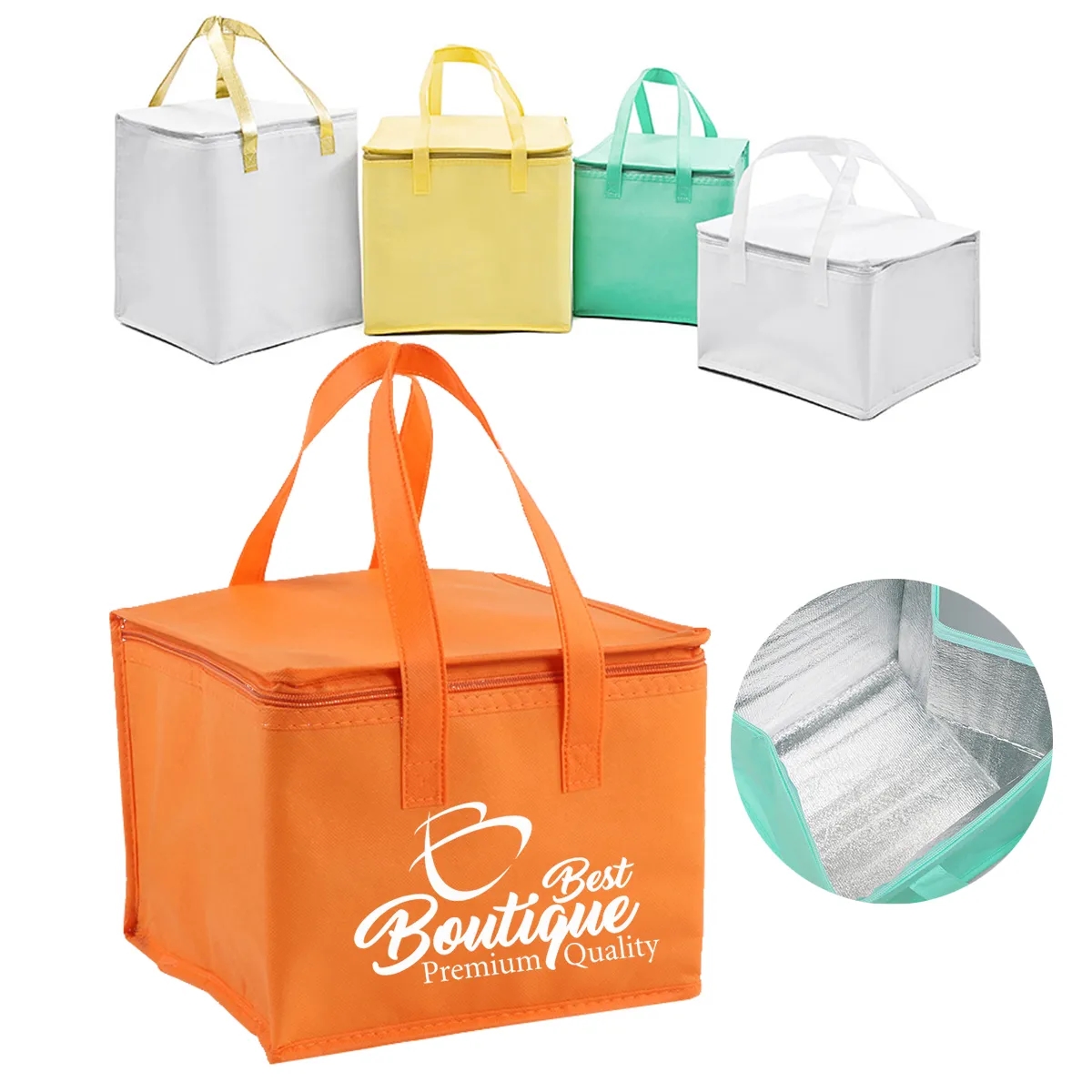 Custom Large Insulated Reusable Collapsible Cooler Tote 2