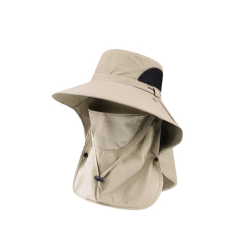 Wide Brim Bucket Hat with Neck Flap 2