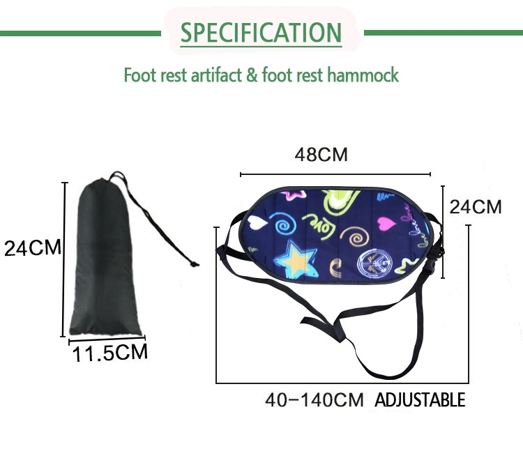 Travel Foot Rest Hammock for Flight Bus Train Office 3