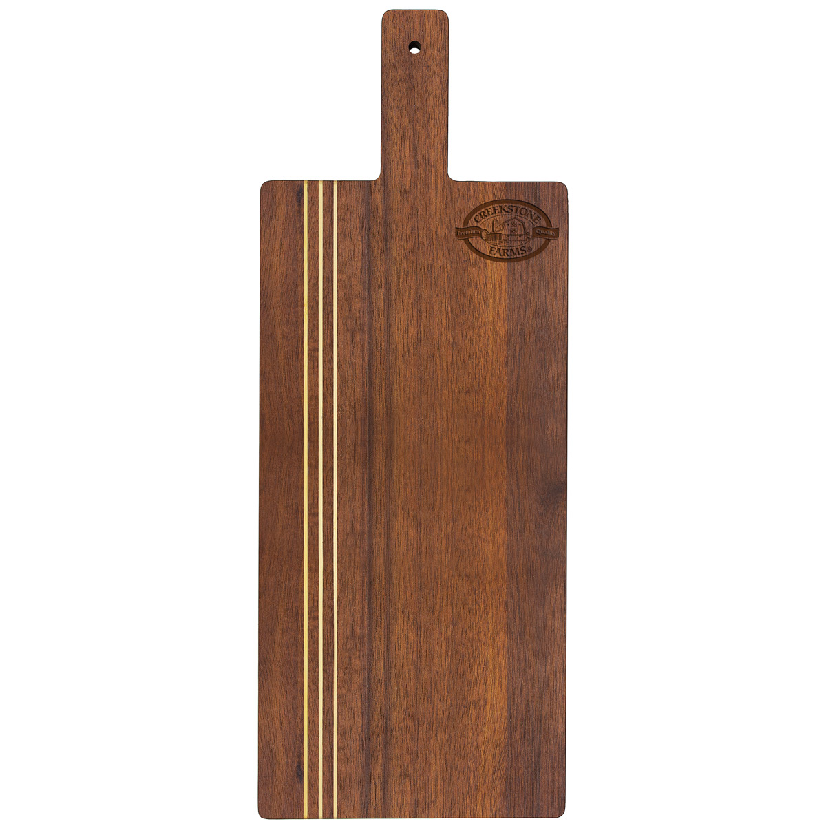 20" Rock & Branch® Dark Acacia Pinstripe Paddle Board 4