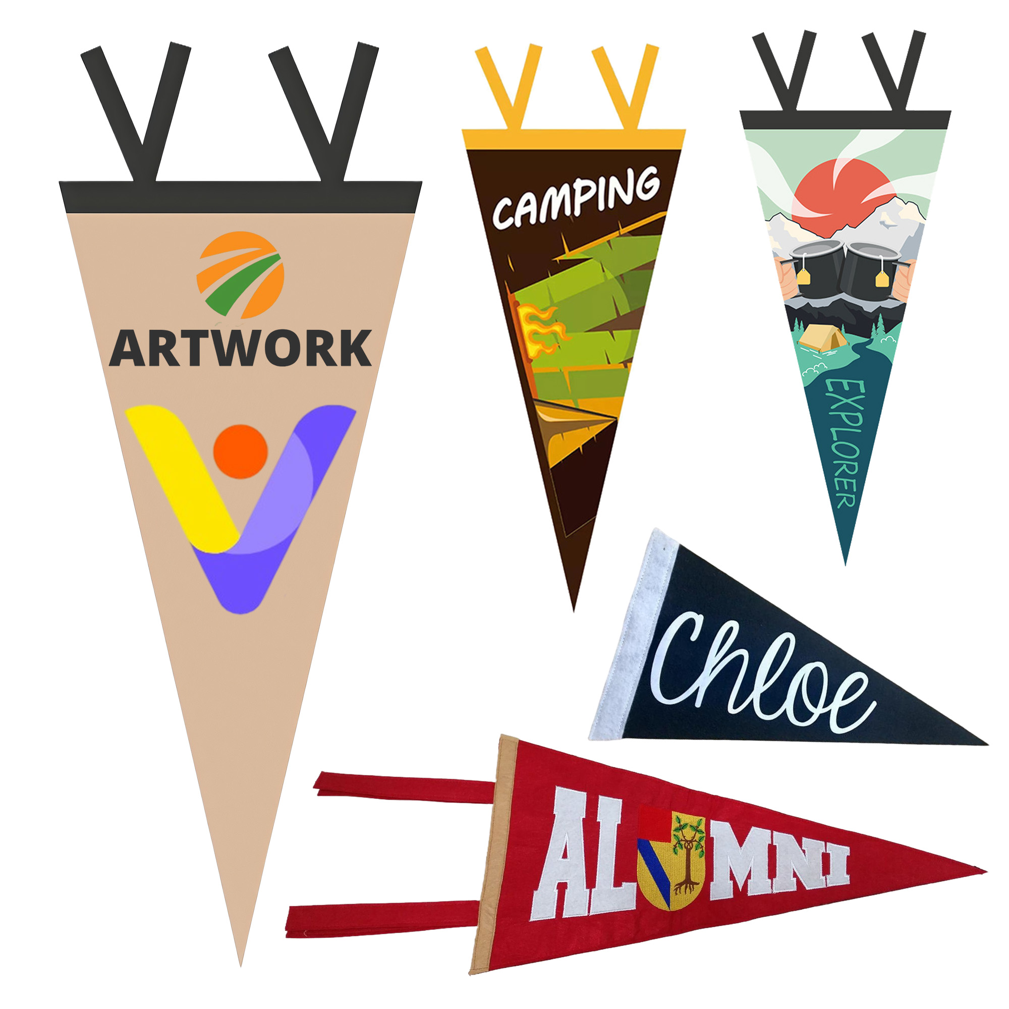 Outdoor Sports Triangle Felt Flag 3