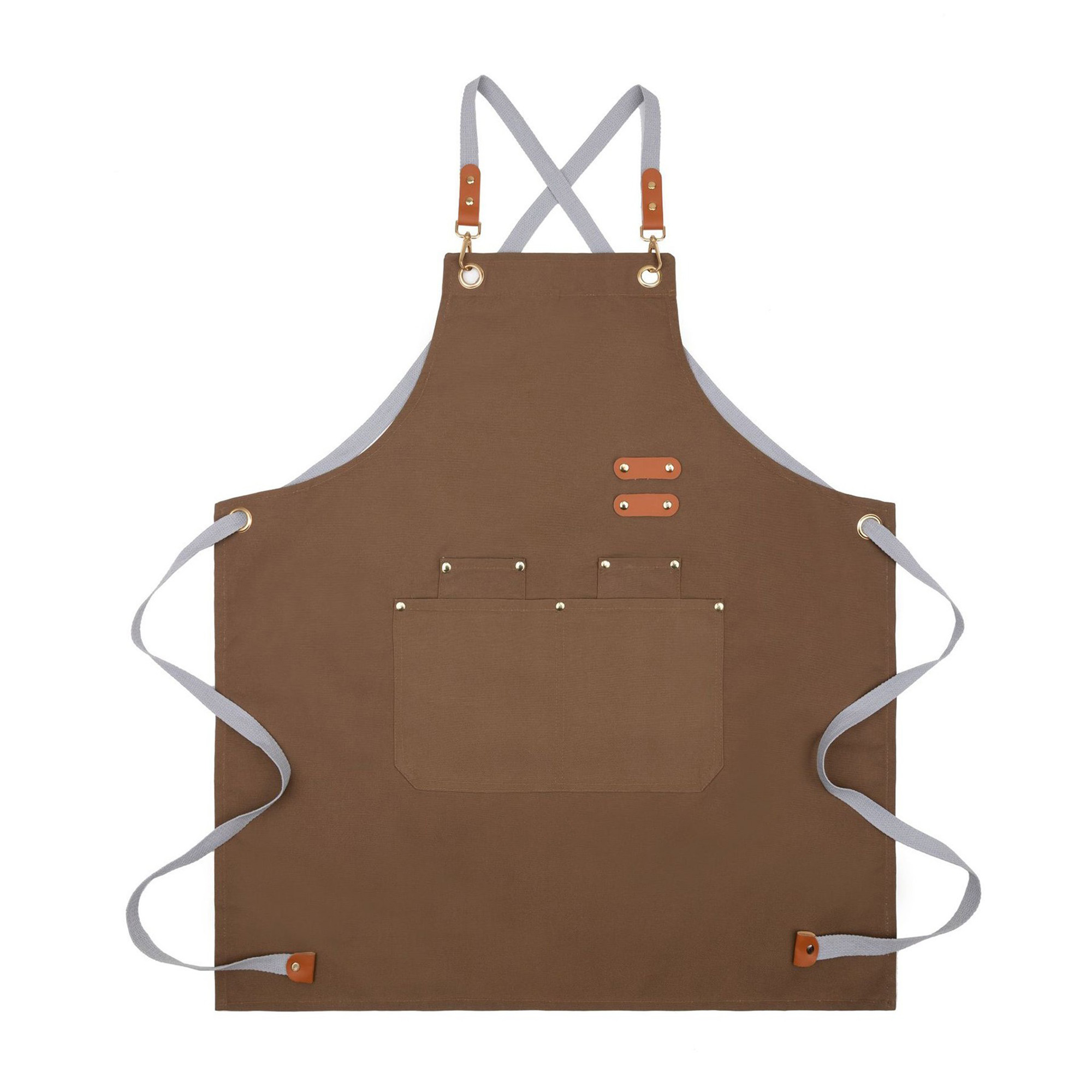 MOQ10 Canvas Waterproof Oilproof Work Pockets Apron 9