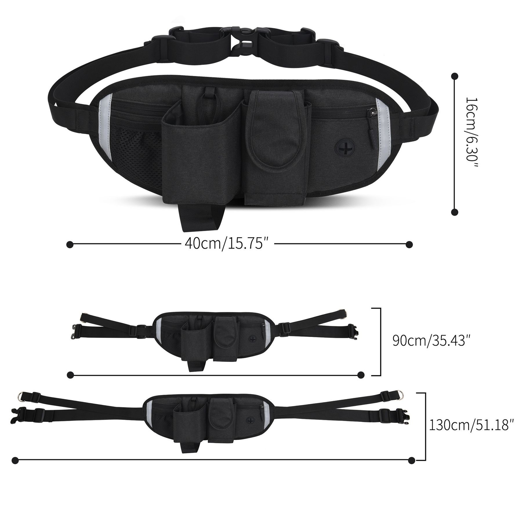 Fanny Pack With Dog Running Leash 2