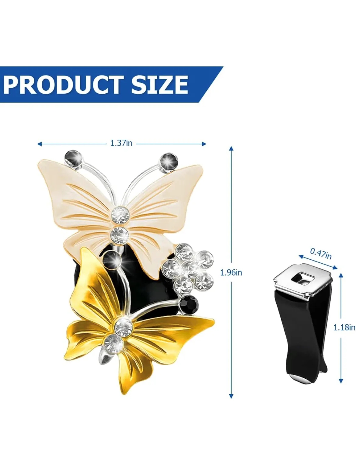 Car Air Fresheners Vent Clips,Butterfly Freshener Perfume 3