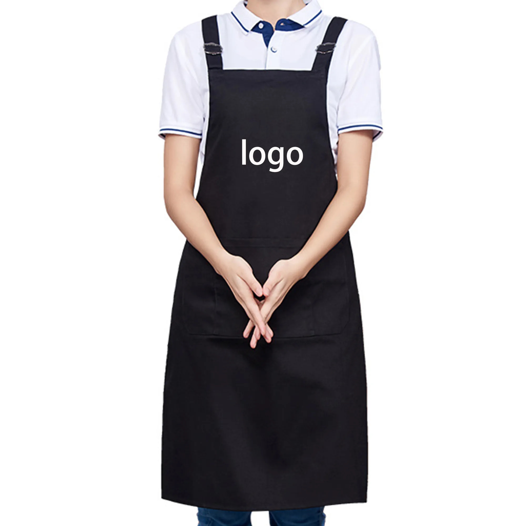 Cotton Kitchen Apron With Two Pockets 3