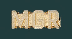 Manager Metal Chenille Letter Insignia Pin 2