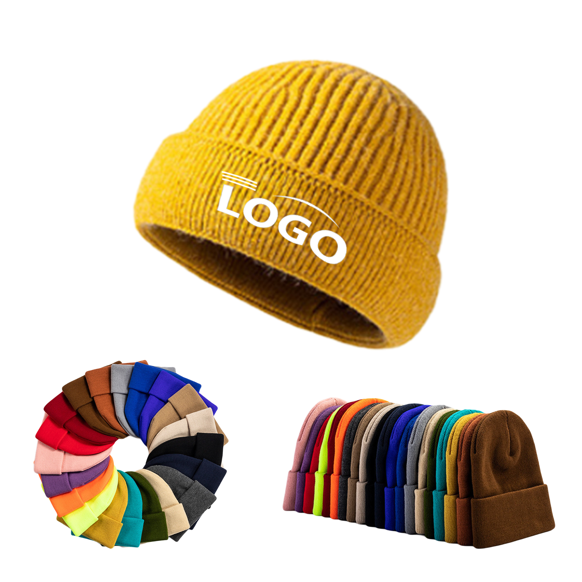 MOQ 50PCS Customizable Knitted Beanie Hat 4