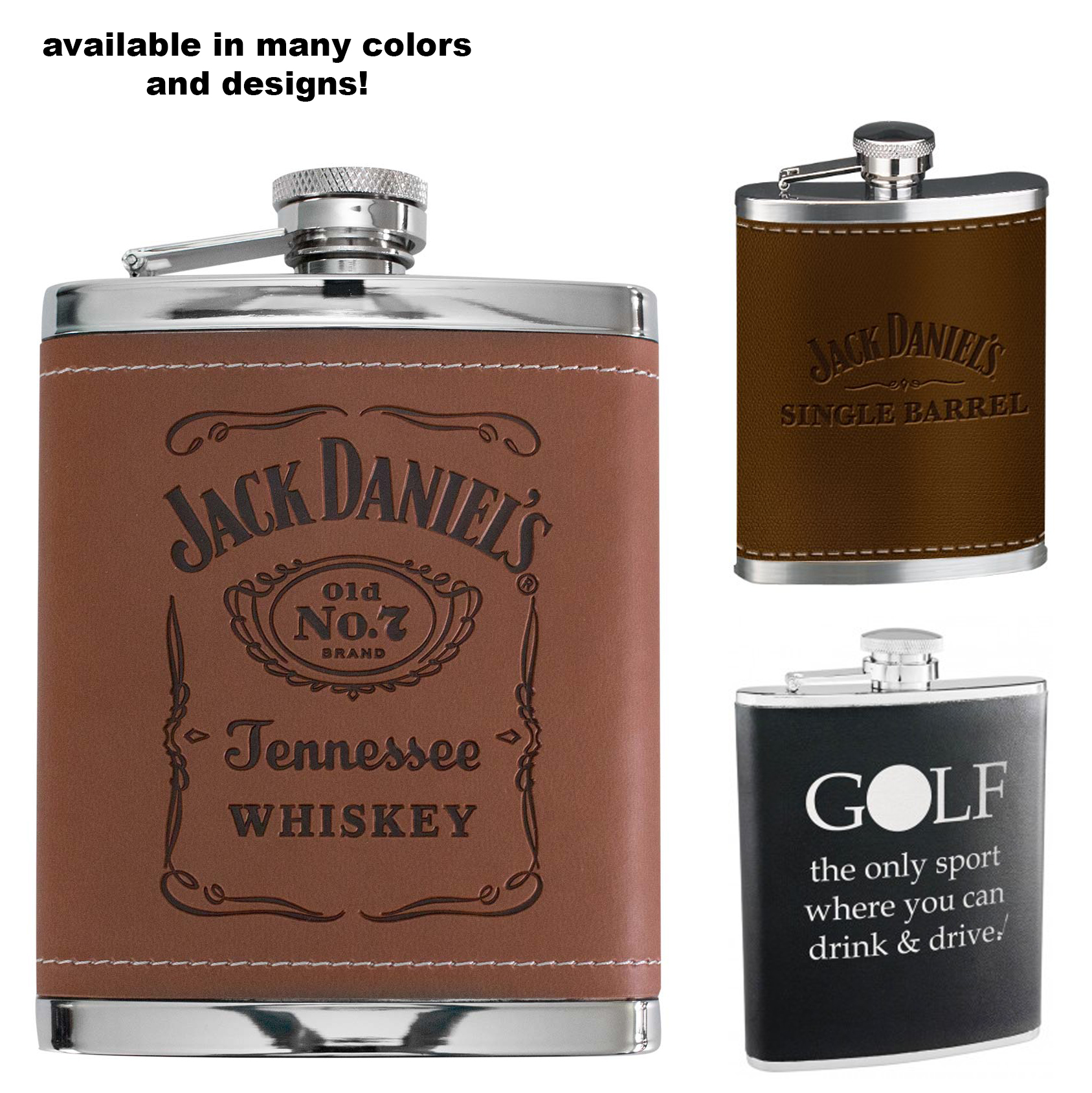 Walters Leather Premium Stainless Steel Hip Flask - 6 Oz 5