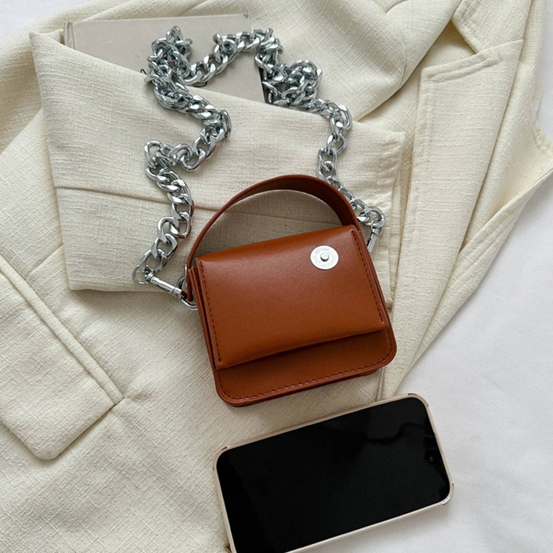 Children's Minimalist and Fashionable PU Leather Handbag 4