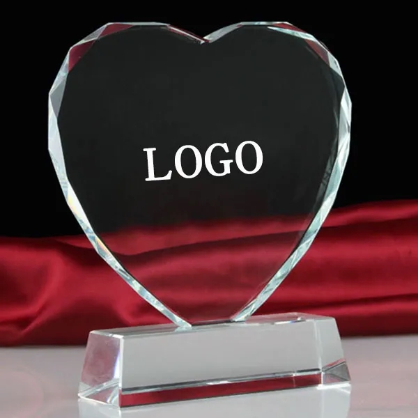 Heart Shape Crystal Award Trophy 2
