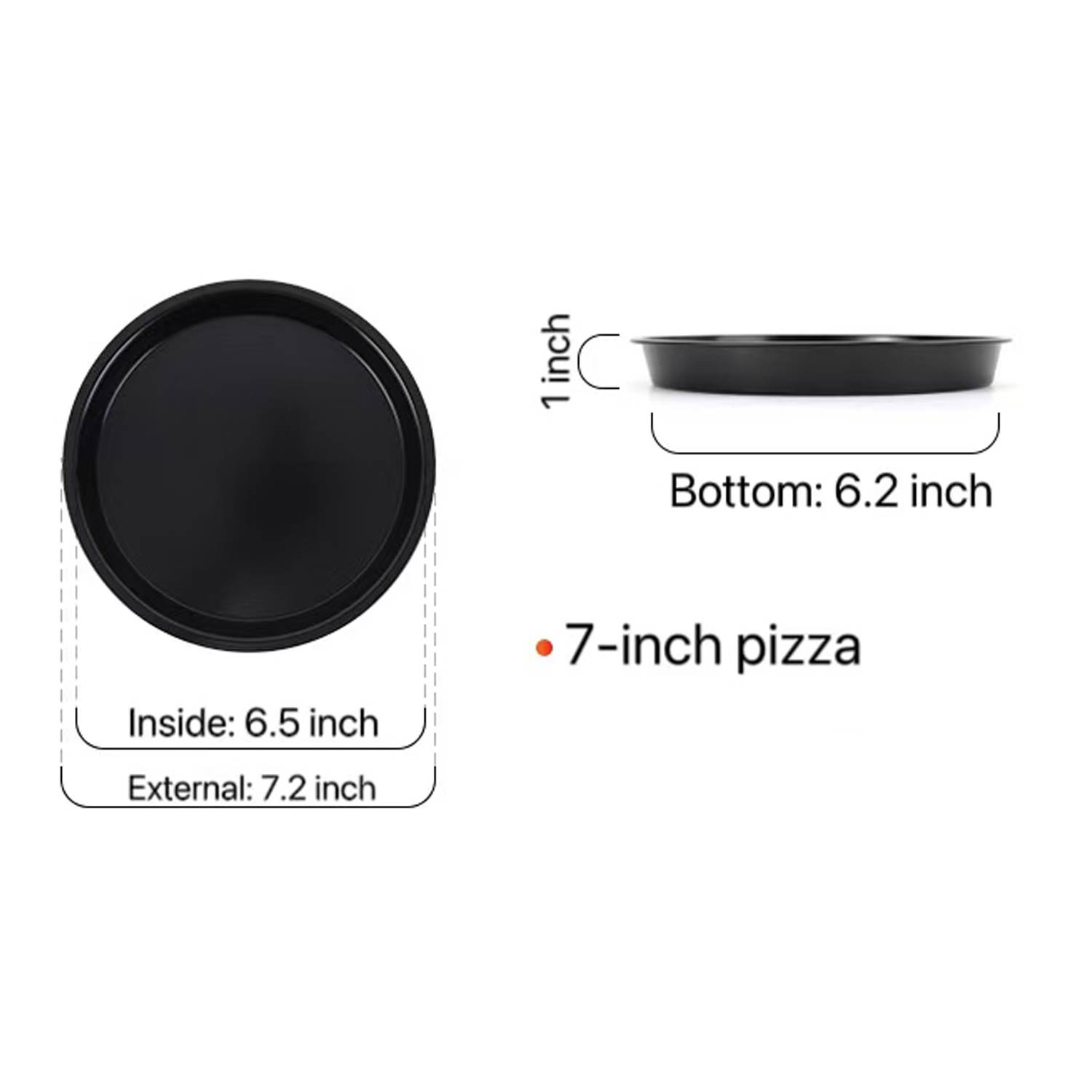 6 Inch Carbon Steel Circular Pizza Baking Pan 11