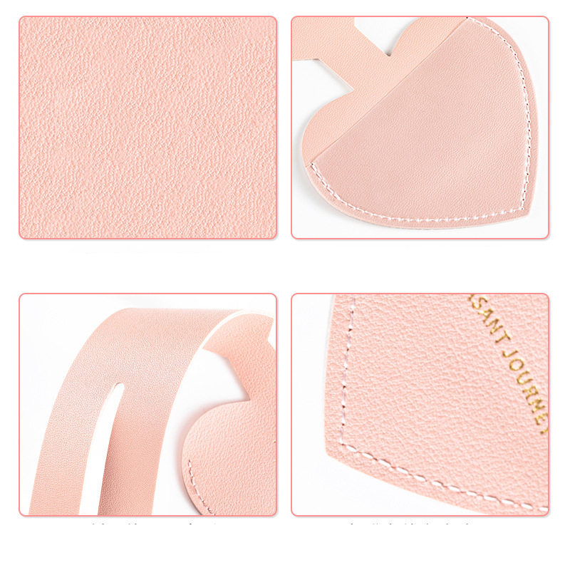 PU Leather Heart Luggage Tag 5