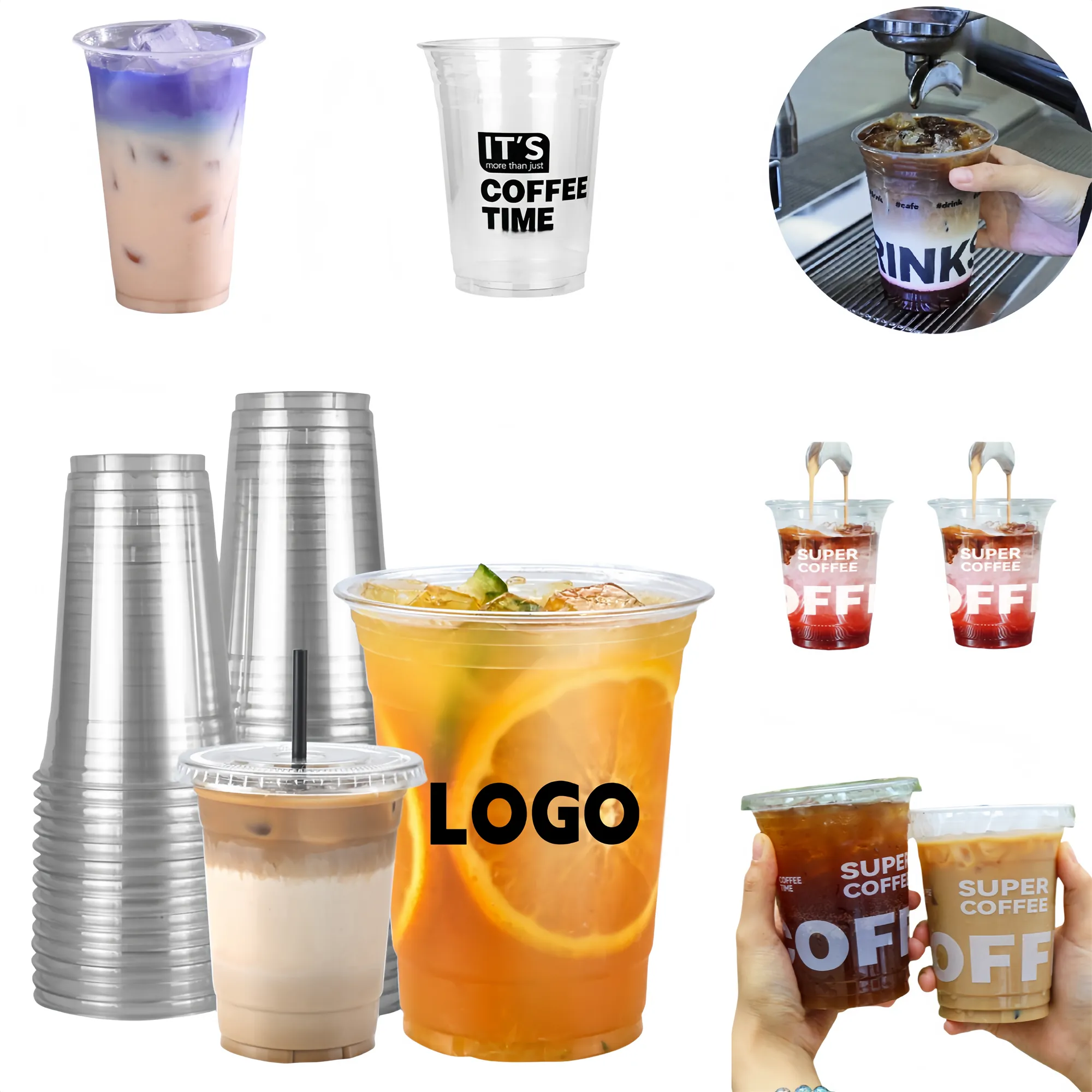10/12/16oz Biodegradable Clear PLA cups 1