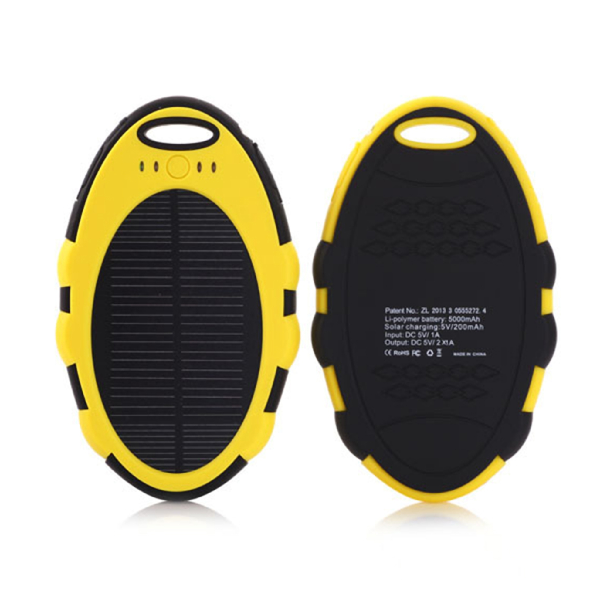 5000mAh Waterproof Mobile Energy Solar Power Bank 3