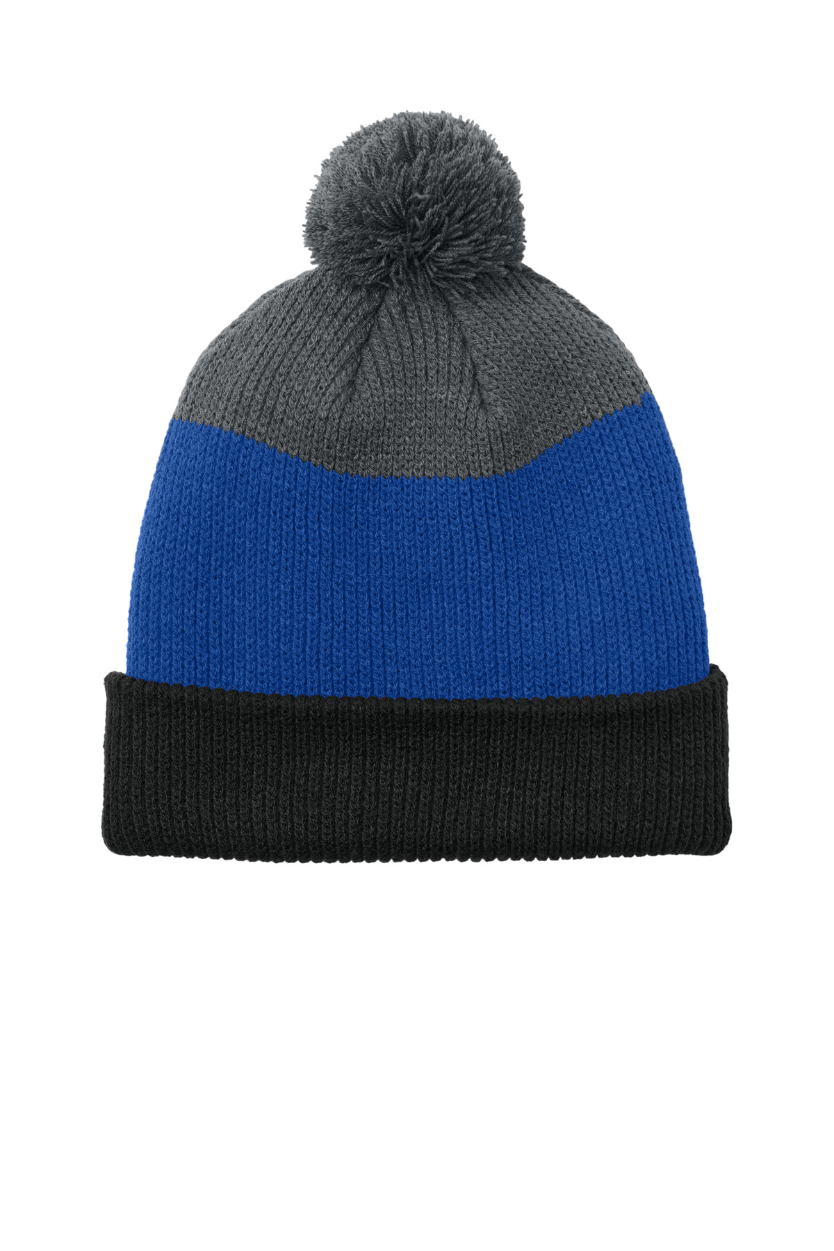Port Authority Cozy Striped Pom Beanie C979 7