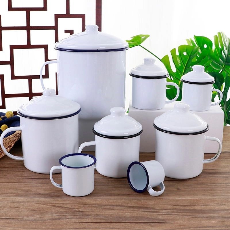 12oz Enamel Coffee Camping Mug 17