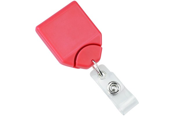 Square Badge Reel w/ Clear Vinyl Strap 3