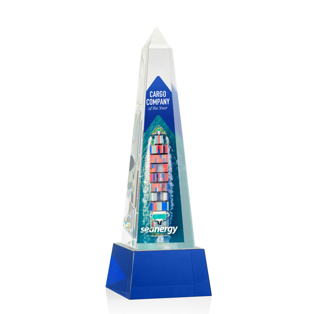 Master Obelisk VividPrint™ Award on Base - Blue 2