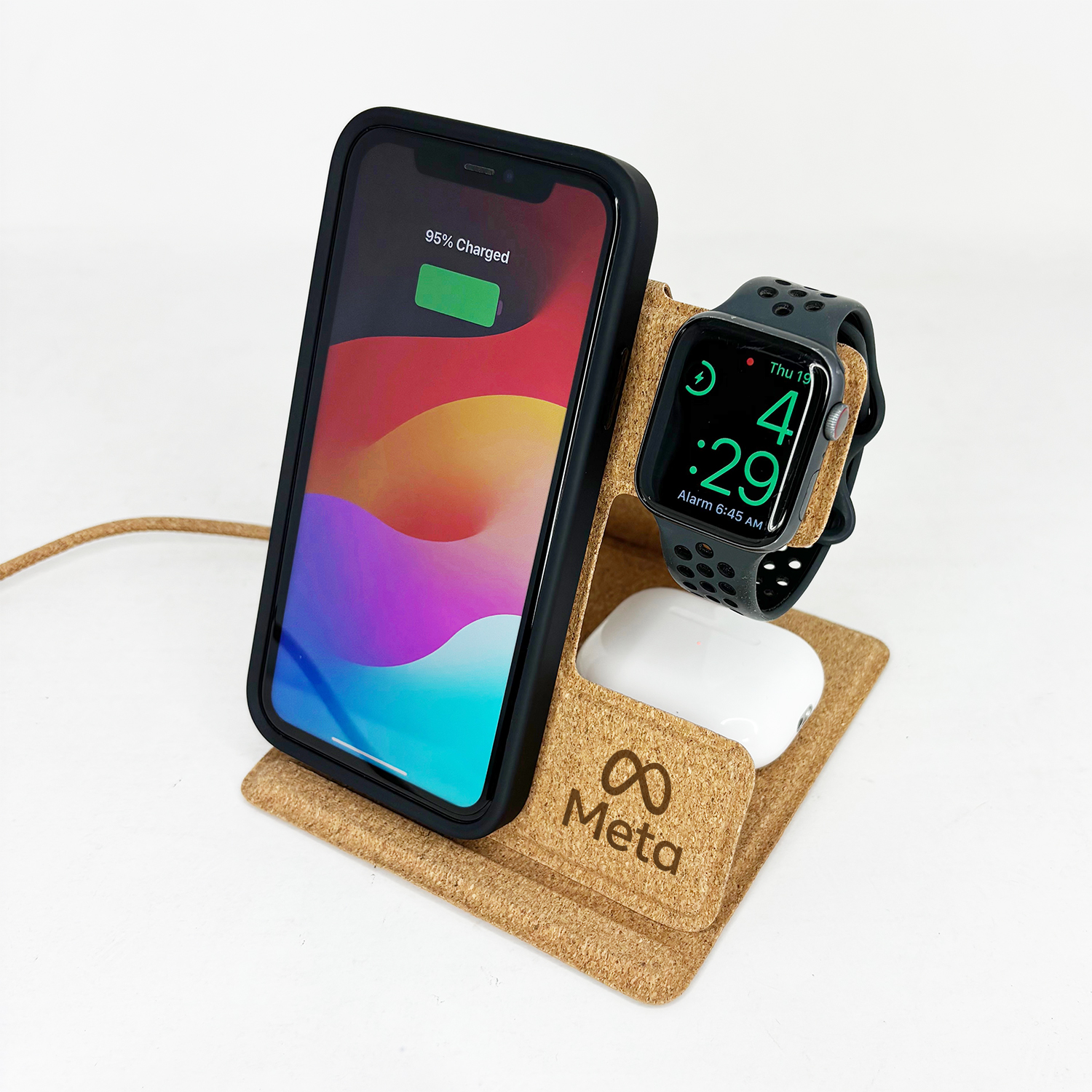 Cork Qi Eco Friendly 3-in-1 Charger Sustainably Made With Cork
