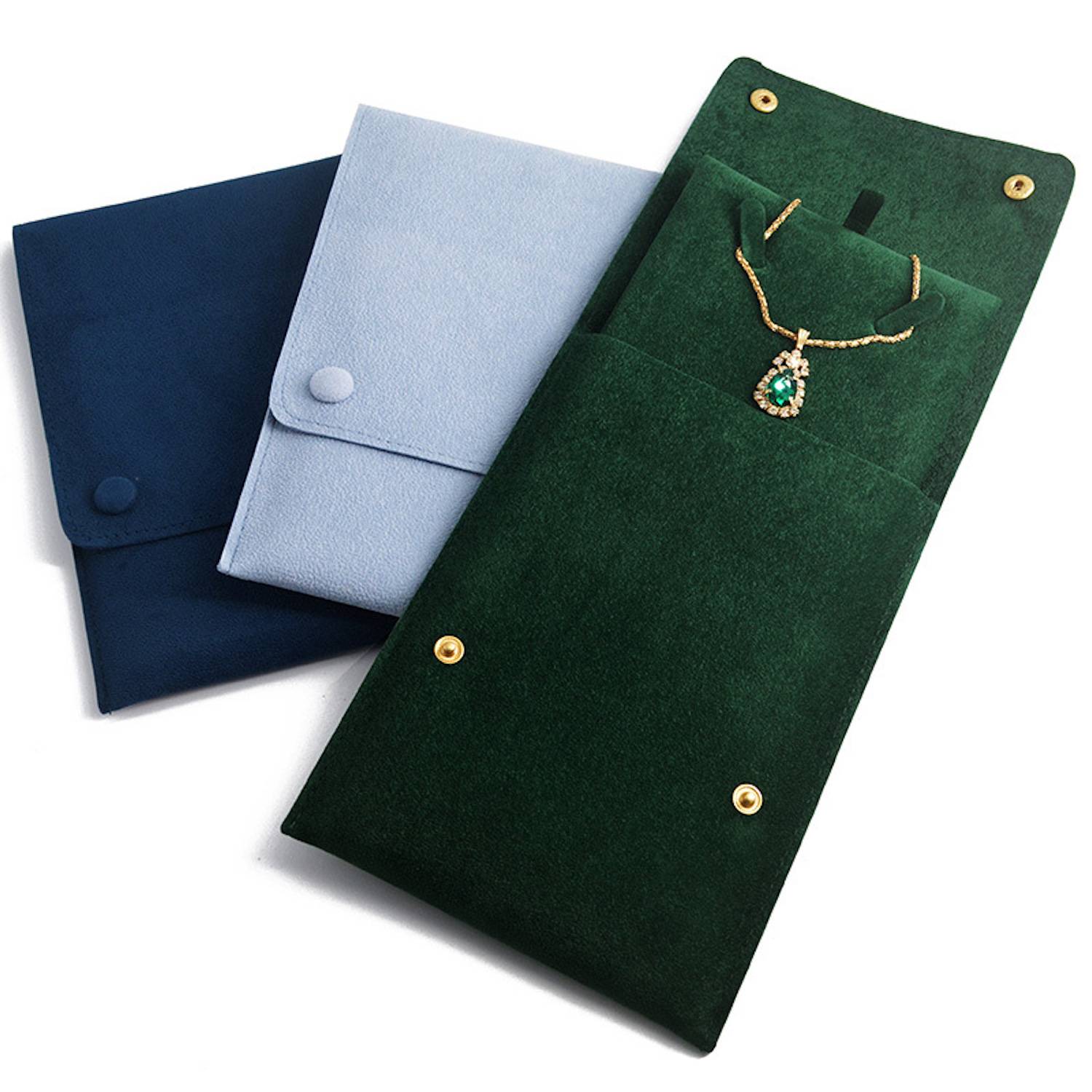 Velvet Jewelry Necklace Storage Pouches 6