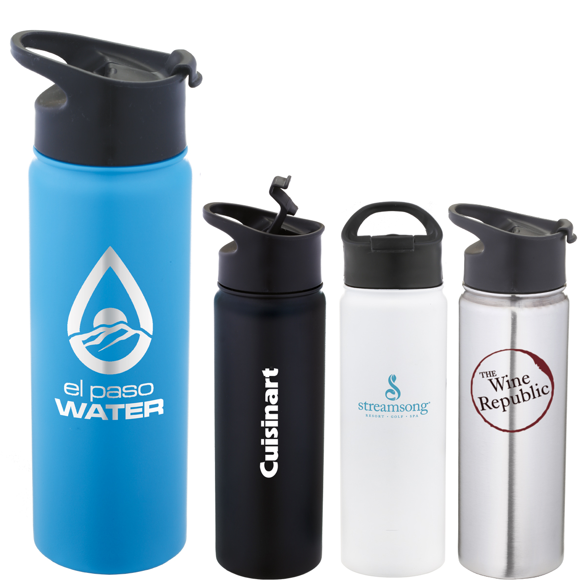 20 Oz. Hydra Double Wall Powder Coated Water Bottle, custom water bottle with logo imprint 2