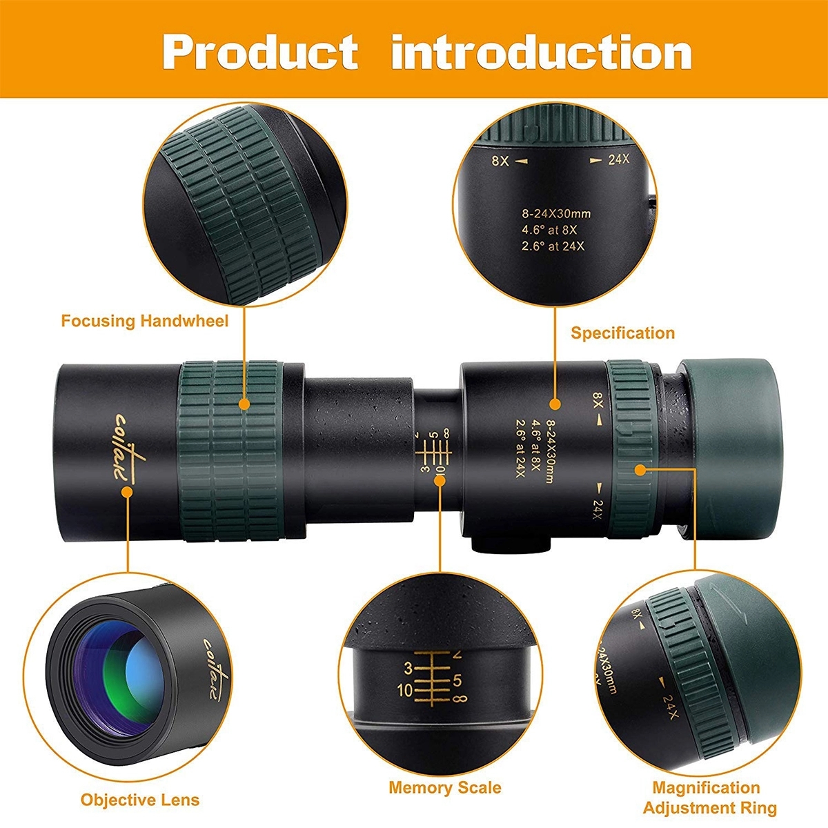 8-24X30 High Powered Monocular Scopes 5