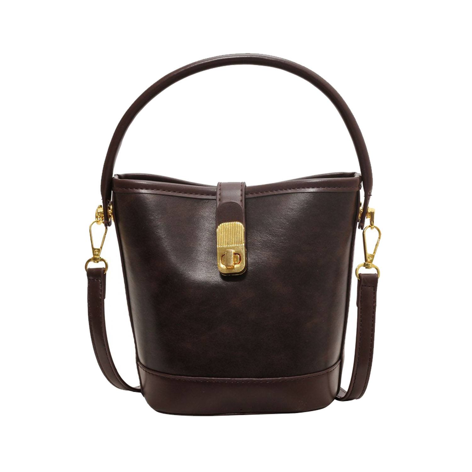 PU Tote Bag w/ Adjustable Strap and Lock Closure 2