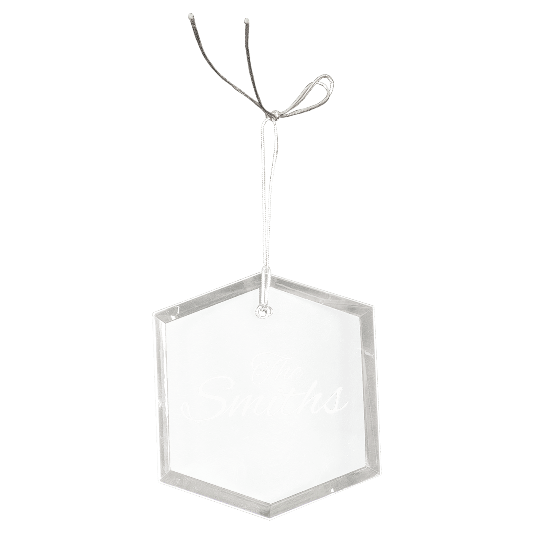3" Crystal Hexagon Ornament 2