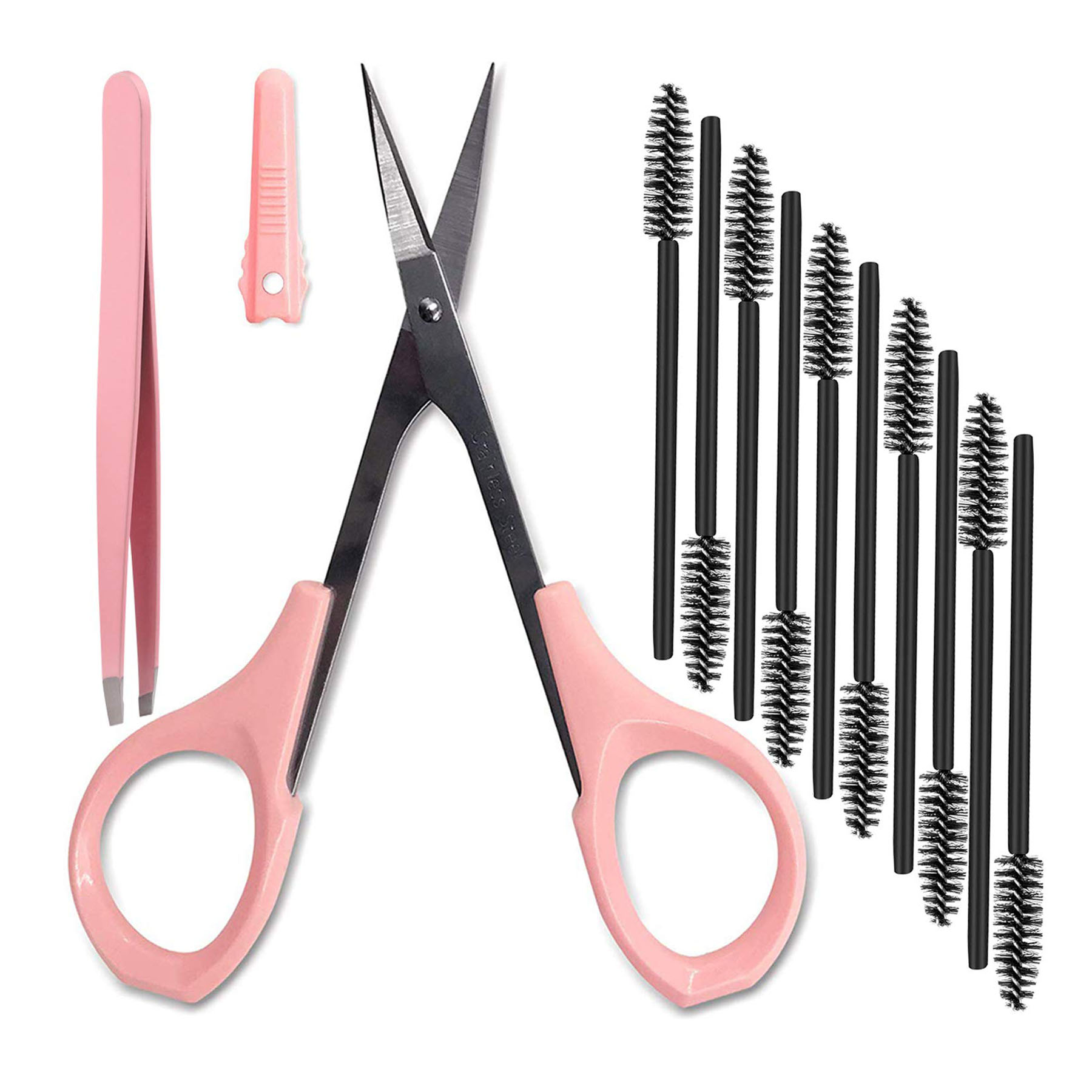12 in 1 4" Curved Craft Scissors Stainless Steel Unisex Eyebrow Kit Eyebrow Scissors