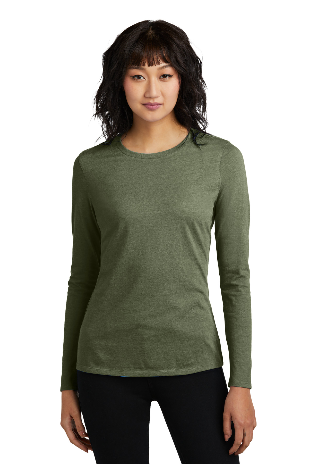 District Women's Perfect Blend CVC Long Sleeve Tee DT110 26