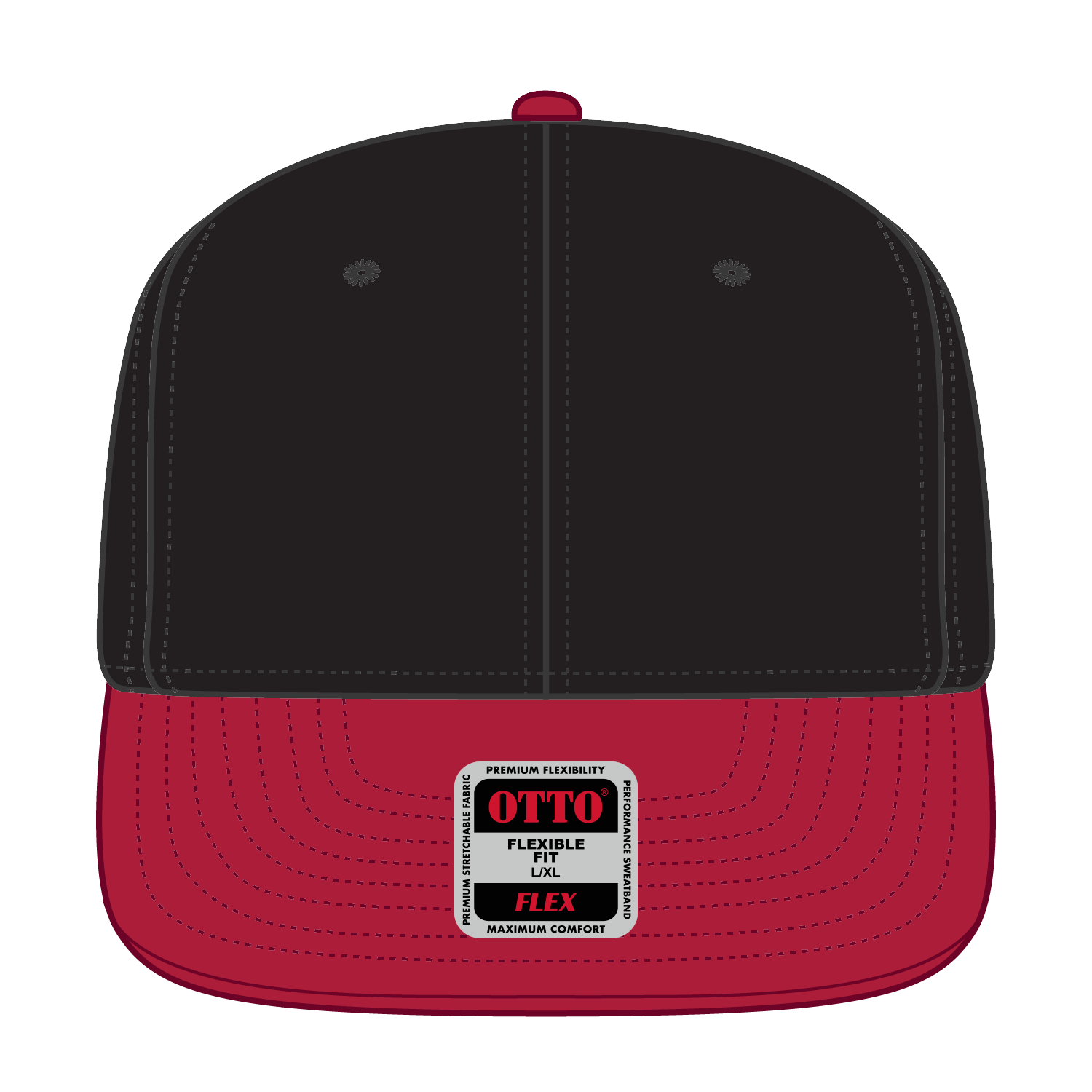 OTTO CAP® OTTO FLEX® Fitted 6 Panel Pro Style Baseball Cap 1